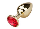 Gold Butt Plug Crystal Jewelry Red - Plug Metal P