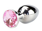 Silver Butt Plug Crystal Jewelry Rose - Metal - M