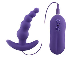 Beads Style Purple - Plug Anal Vibrador Silicone