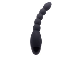 Silicone Power Probe Lover's Beads Black 10 modos