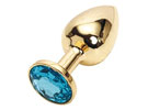 Gold Butt Plug Crystal Jewelry Blue - Plug Metal-P