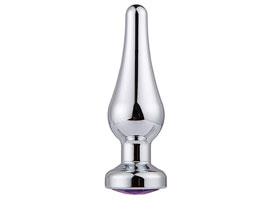 Conic Butt Plug Purple - M - Plug anal de metal