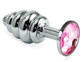 Rosebud Spiral Metal Plug Rose - Plug anal metal P