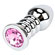 Noduled Metal Butt Plug w/ Crystal Rose (Imagem 1 de 2)