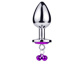 Metal Plug Bell Purple - P -Plug anal com sininhos