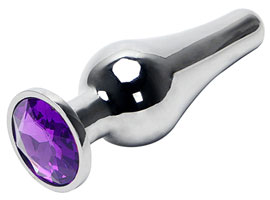 Conic Butt Plug Purple - P - Plug anal de metal