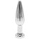 Metal Butt Plug Slim - P - Plug anal com cristal (Imagem 2 de 3)