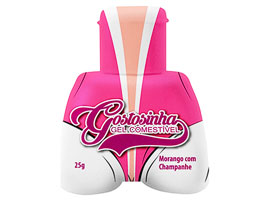 Gostosinha Gel Beijável Hot 25g - Morango c/ Champ