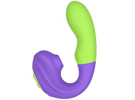 Orgasmic Collors Purple & Green - vibrador sugador
