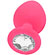 Plug Anal Silicone Rosa - Com Joia (Imagem 2 de 2)