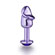 Lite Plug Anal Pênis Abs com Joia - Roxo (Imagem 2 de 3)