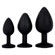 Kit Fetiche Anal com 3 Plugs Silicone Preto (Imagem 1 de 2)