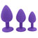 Kit Fetiche Anal com 3 Plugs Silicone Roxo (Imagem 1 de 2)