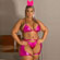 Fantasia Erótica Coelhinha Pink Plus Size (Imagem 1 de 2)