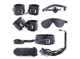 7 Peças Bondage - Kit fetiche dominação